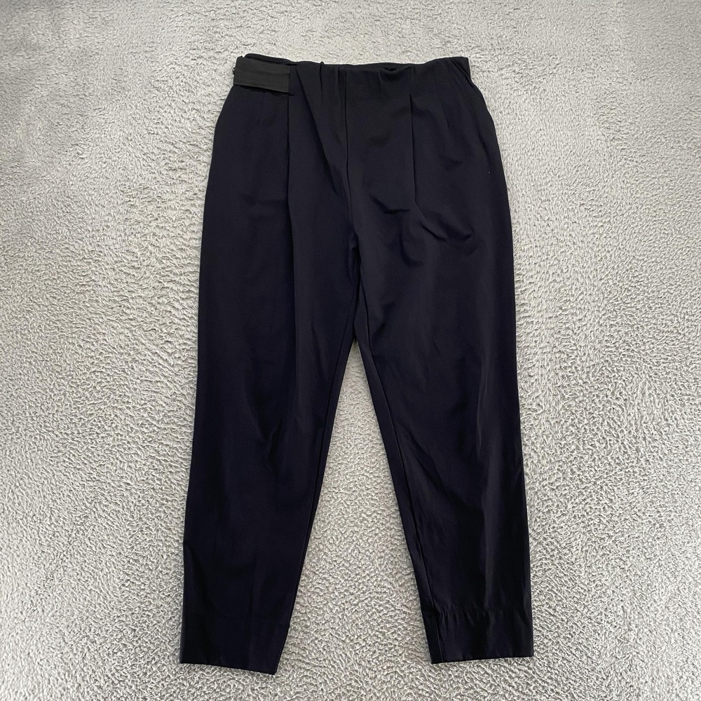 Aday Pants Womens XL Black Turn It Up High Rise Tapered Leg Stretch Ankle